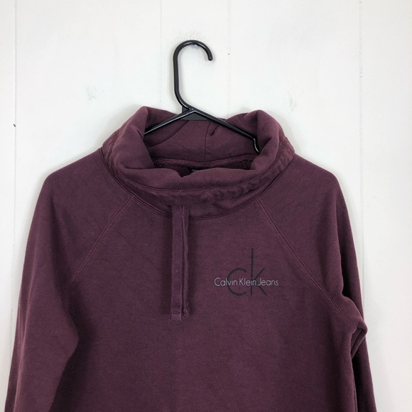 Calvin Klein Cowl Neck Hoodie Sweater Sz S - Picture 3 of 5